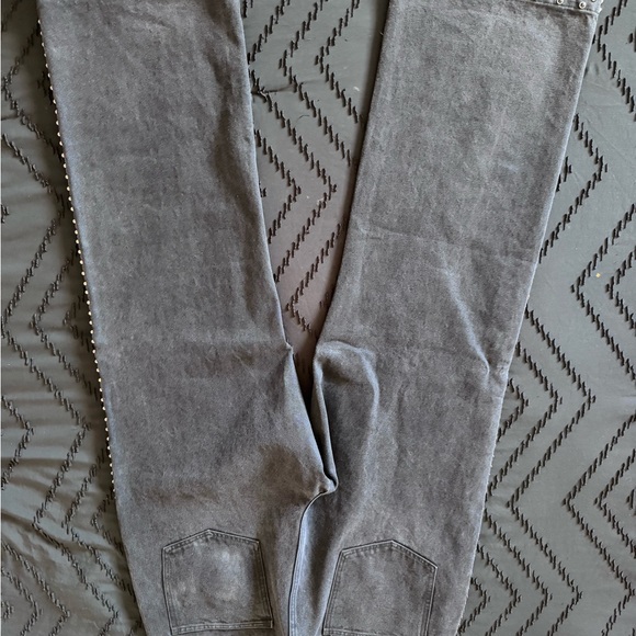 Studded Black Washed Jeans - Picture 4 of 5